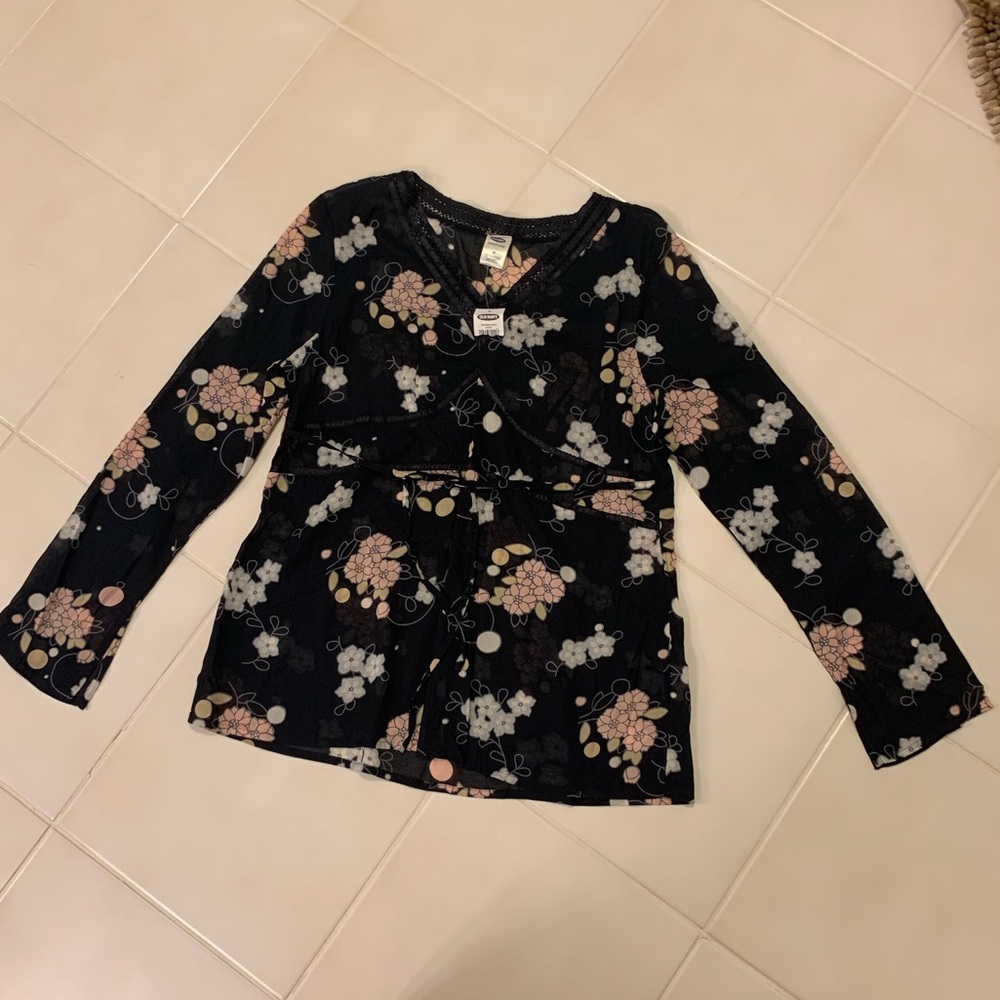 Sheer Maternity Floral Top